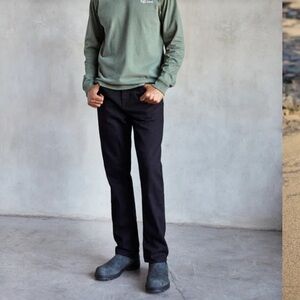 Outerknown SEA Dunes Black Sand Denim Straight Leg Sz 36 x 34